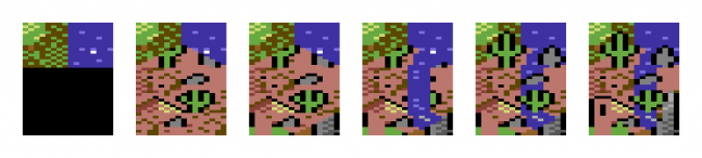 The steps of drawing a map cell to the bitmap