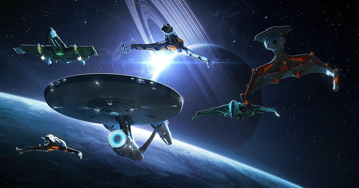 Promo art for Scopely's mobile game Star Trek Fleet Command. Promo art for Scopely's mobile game Star Trek Fleet Command.