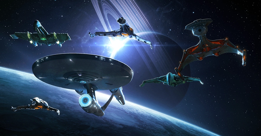 Promo art for Scopely's mobile game Star Trek Fleet Command.