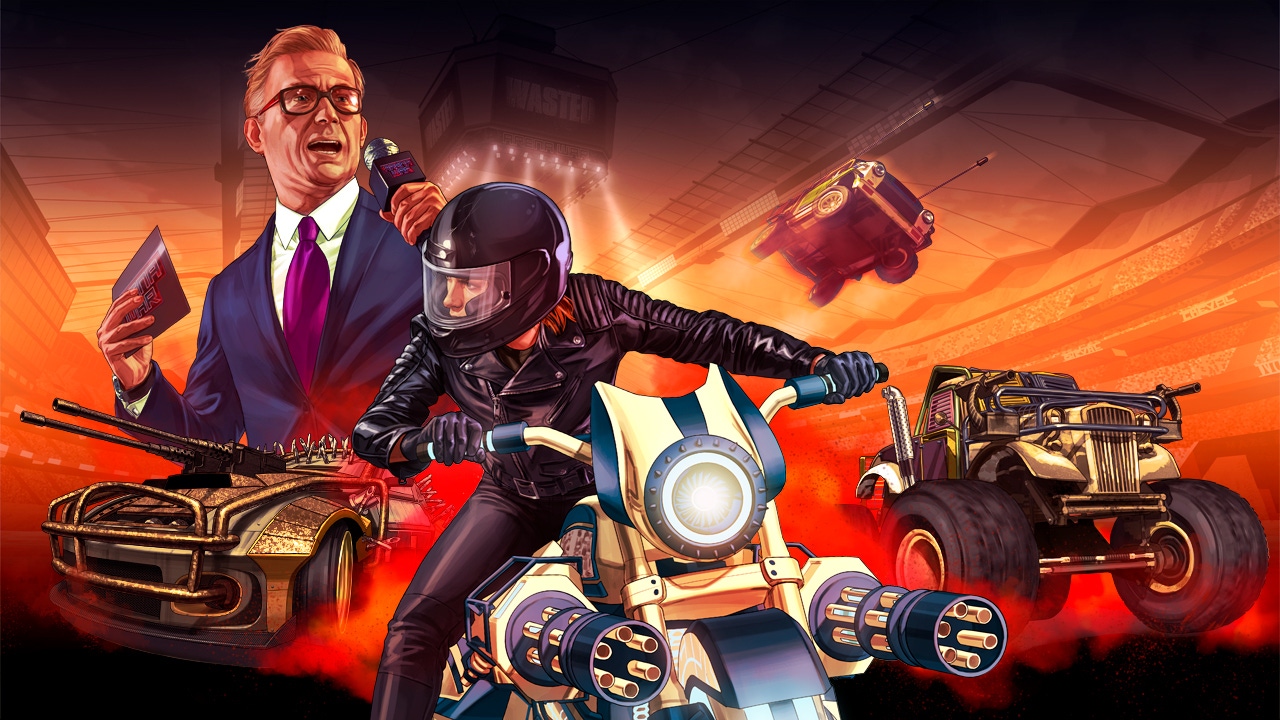 Key art for Grand Theft Auto Online. Key art for Grand Theft Auto Online.