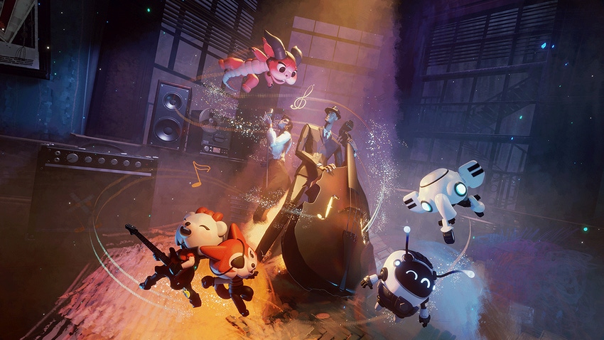 A screenshot from Dreams showcasing some of Media Molecule's own characters