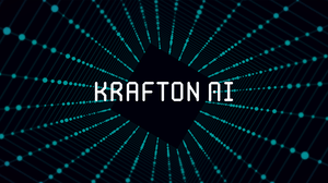 The Krafton AI logo overlaid on a futuristic blue and black background The Krafton AI logo overlaid on a futuristic blue and black background