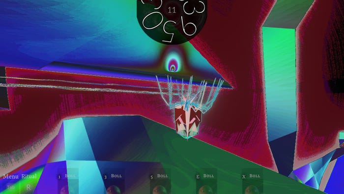 colorful level geometry and a spider-like form colorful level geometry and a spider-like form