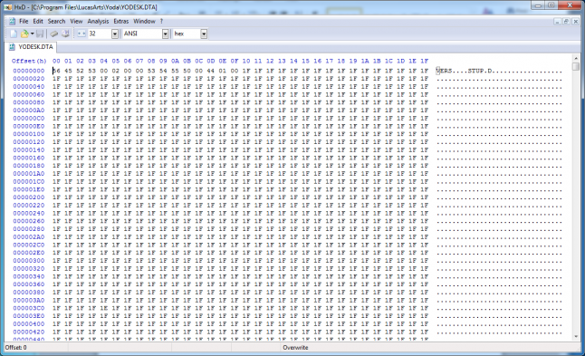 Reverse engineering the binary data format for Star Wars: Yoda Stories
