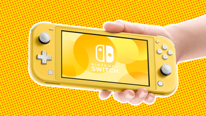 A switch Console in bright gold