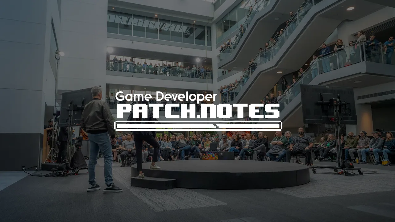 The Patch Notes logo overlaid on a photograph of the Xbox team meeting in a lobby The Patch Notes logo overlaid on a photograph of the Xbox team meeting in a lobby