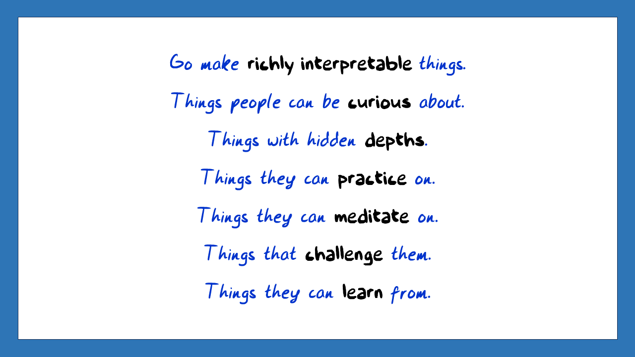 A slide that reads A slide that reads