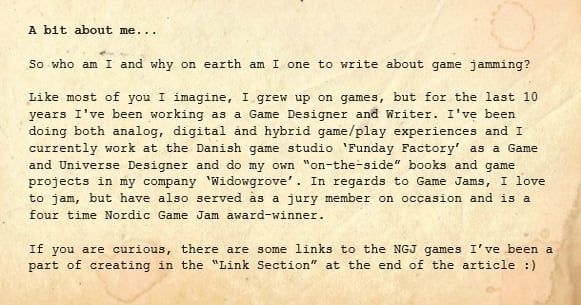 A Recipe for Great Game Jam