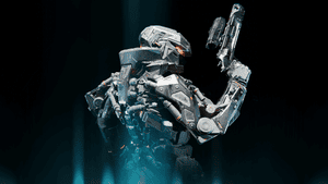 Key art for Reburn's sci-fi shooter, La Quimera. Key art for Reburn's sci-fi shooter, La Quimera.