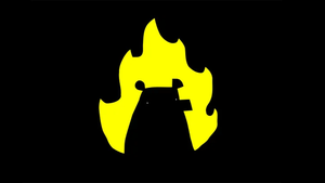 The Vlambeer logo on a black background