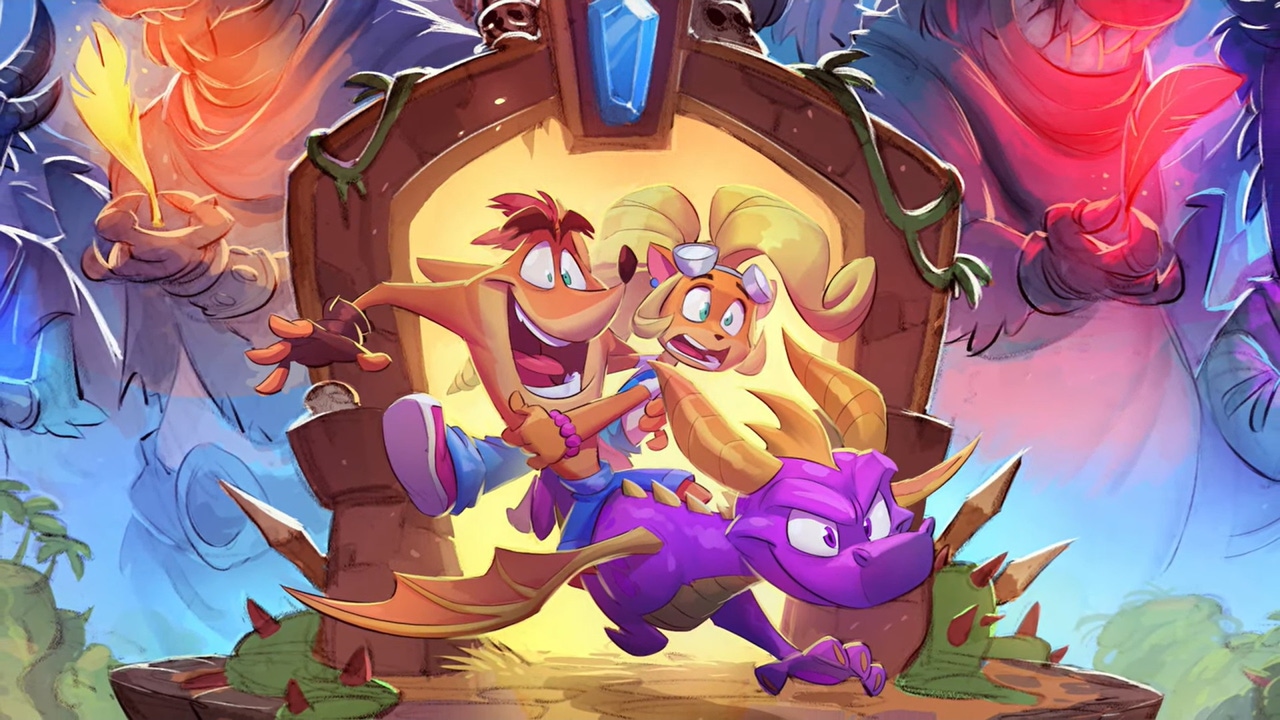 Concept art for a hypothetical Crash Bandicoot 5, featuring Crash, Coco, and Spyro. Concept art for a hypothetical Crash Bandicoot 5, featuring Crash, Coco, and Spyro.