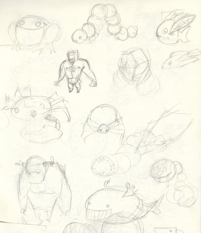 Monster sketches.