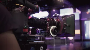 A photo of a film camera. A photo of a film camera.