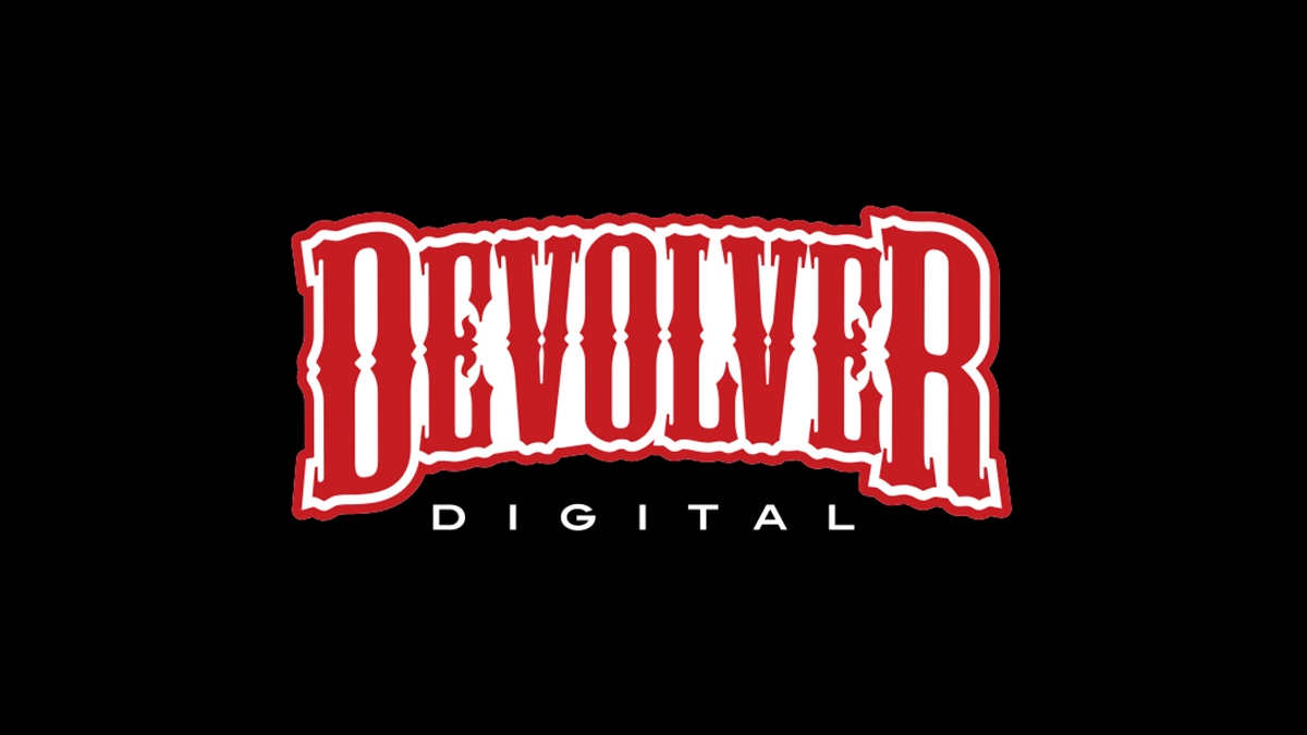 The Devolver logo on a black background The Devolver logo on a black background