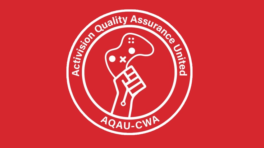 The AQAU–CWA logo on a red background