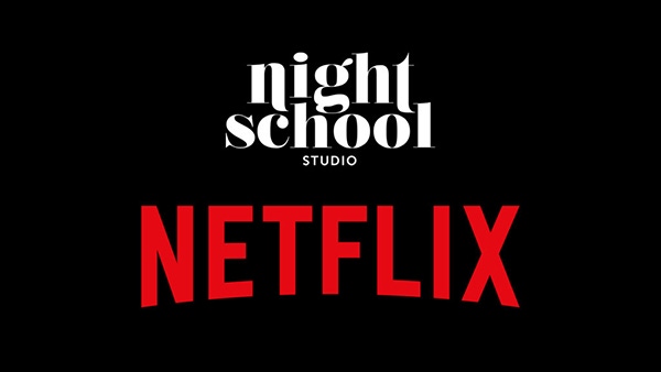 The logos for Night School Studio and Netflix