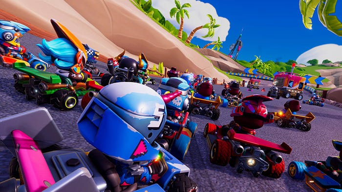 A screenshot of Stampede: Racing Royale. A screenshot of Stampede: Racing Royale.
