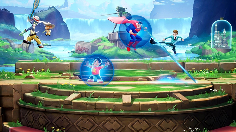 Superman, Shaggy, Steven Universe, and Tom & Jerry battle in MultiVersus. Superman, Shaggy, Steven Universe, and Tom & Jerry battle in MultiVersus.