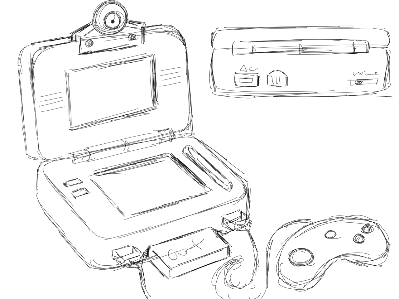 Dango Console Coming up with the design of the fictional console 'Kinmoku Shark’