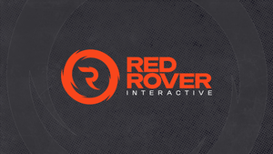 Red Rover logo in red on a dark background