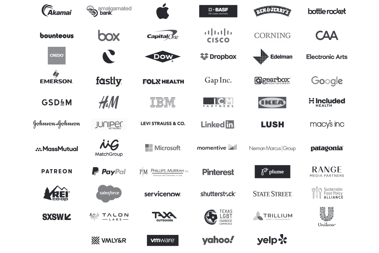 A list of the 60+ companies that signed the open letter.
