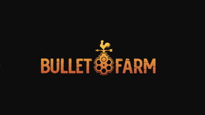 The BulletFarm logo on a black background