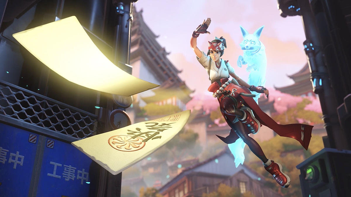 Screenshot of Kiriko in Blizzard Entertainment's Overwatch 2. Screenshot of Kiriko in Blizzard Entertainment's Overwatch 2.