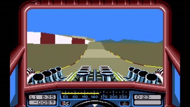 Image 2: Stunt Car Racer - visual fidelity will typically strengthen spatial immersion, but it is not essential.