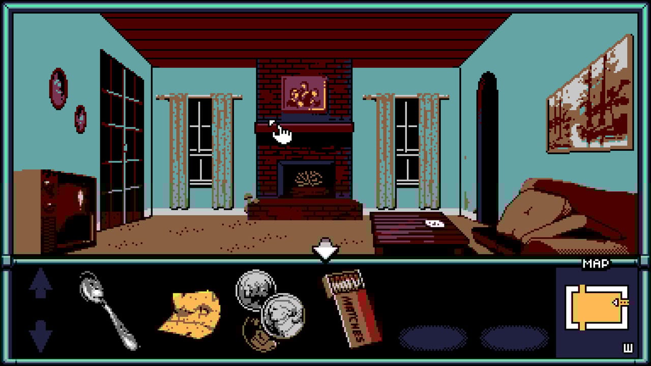 A house environment with an inventory screen and objects A house environment with an inventory screen and objects