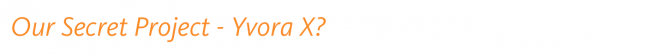 Our Secret Project - Yvora X?