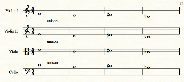 Unison Music Example Harmony - Back to Basics, Part 1