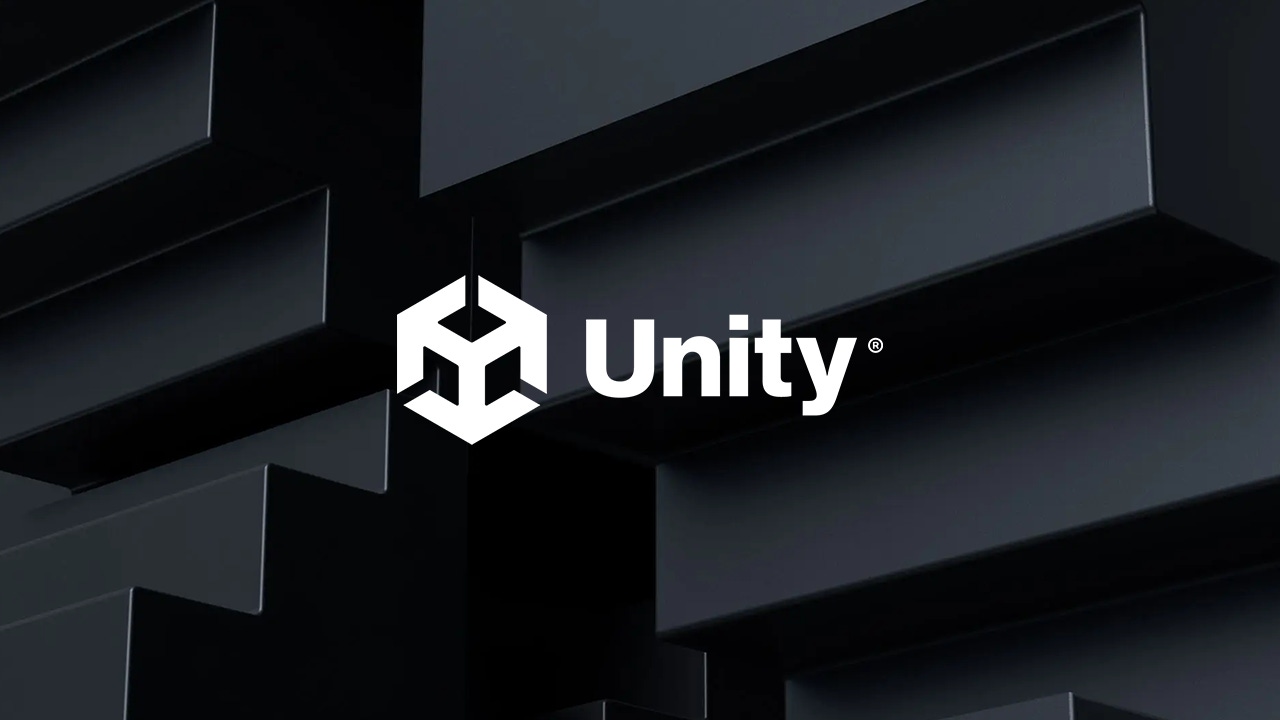 The Unity logo on a stylized background The Unity logo on a stylized background