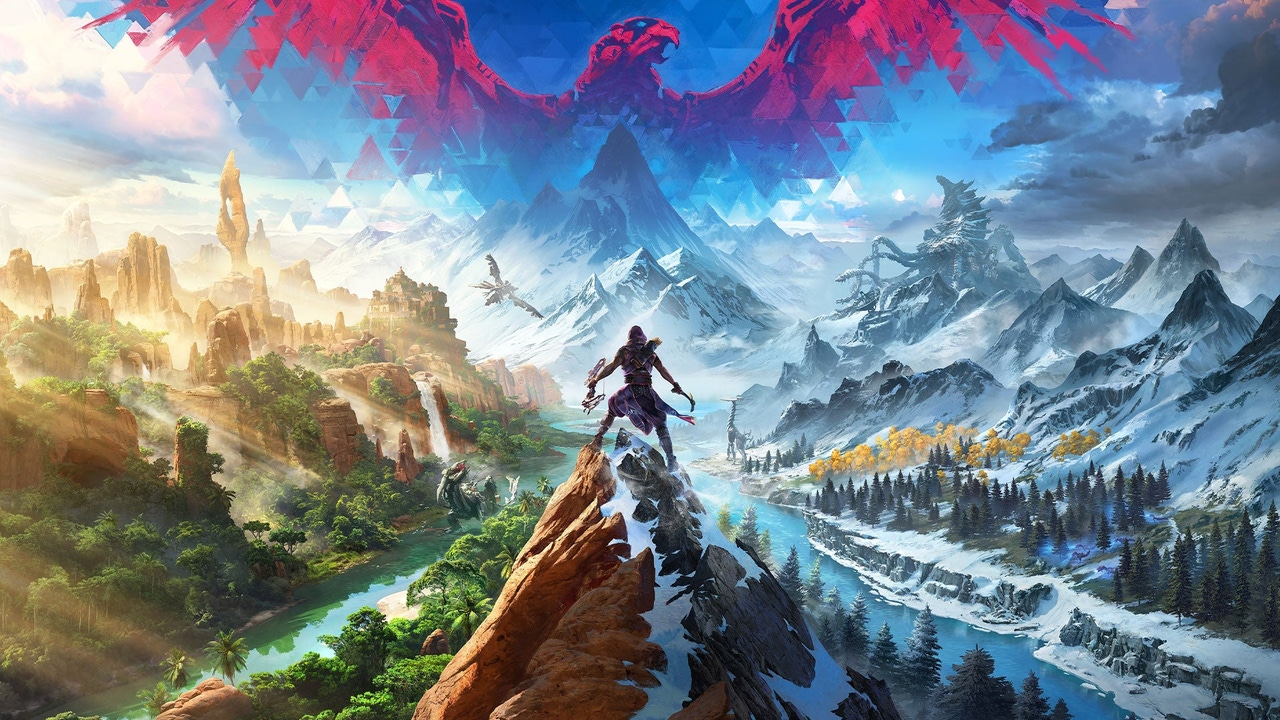 Key art for Firesprite's Horizon: Call of the Mountain. Key art for Firesprite's Horizon: Call of the Mountain.
