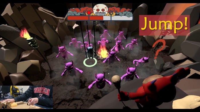 puppets in formation with jump command