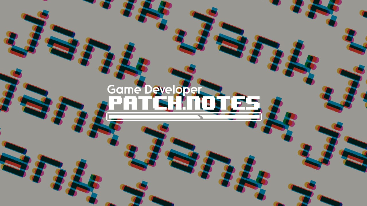 The Patch Notes log overlaid on a background comprised of the Jank logo The Patch Notes log overlaid on a background comprised of the Jank logo