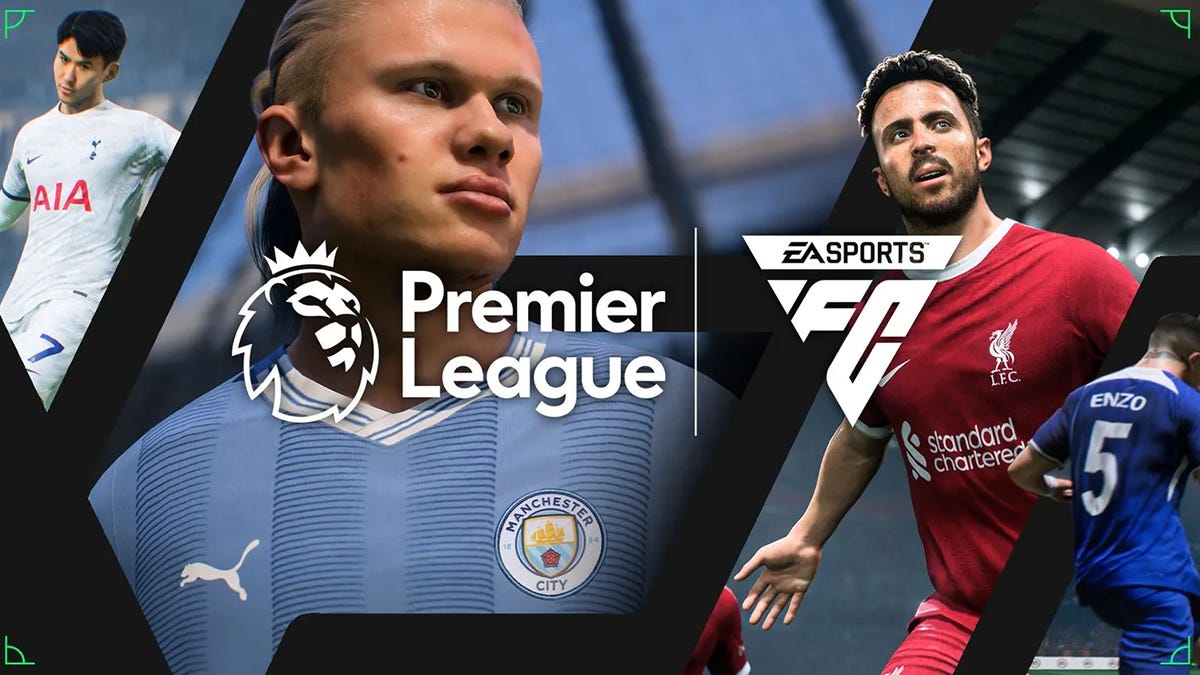 EA Sports FC logo及英超宣传图