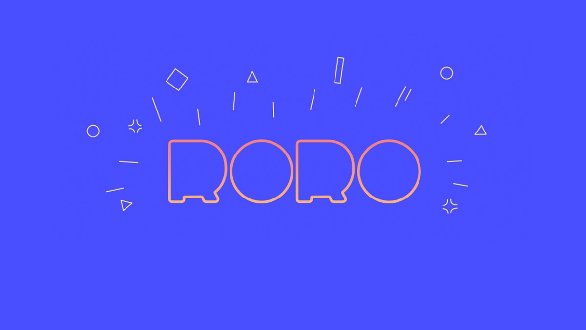 The Roro logo on a purple background The Roro logo on a purple background