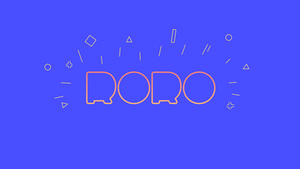 The Roro logo on a purple background