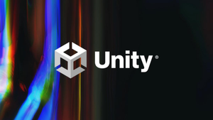 The Unity logo on a stylised backdrop