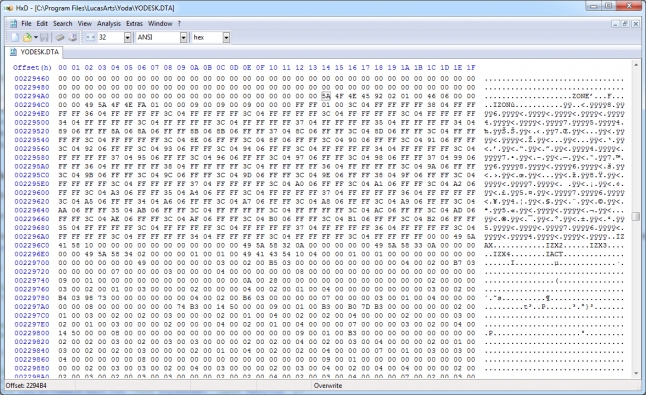 Reverse engineering the binary data format for Star Wars: Yoda Stories