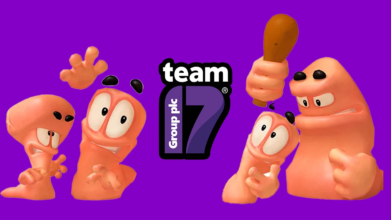 The Team17 Group logo flanked by Worms characters The Team17 Group logo flanked by Worms characters