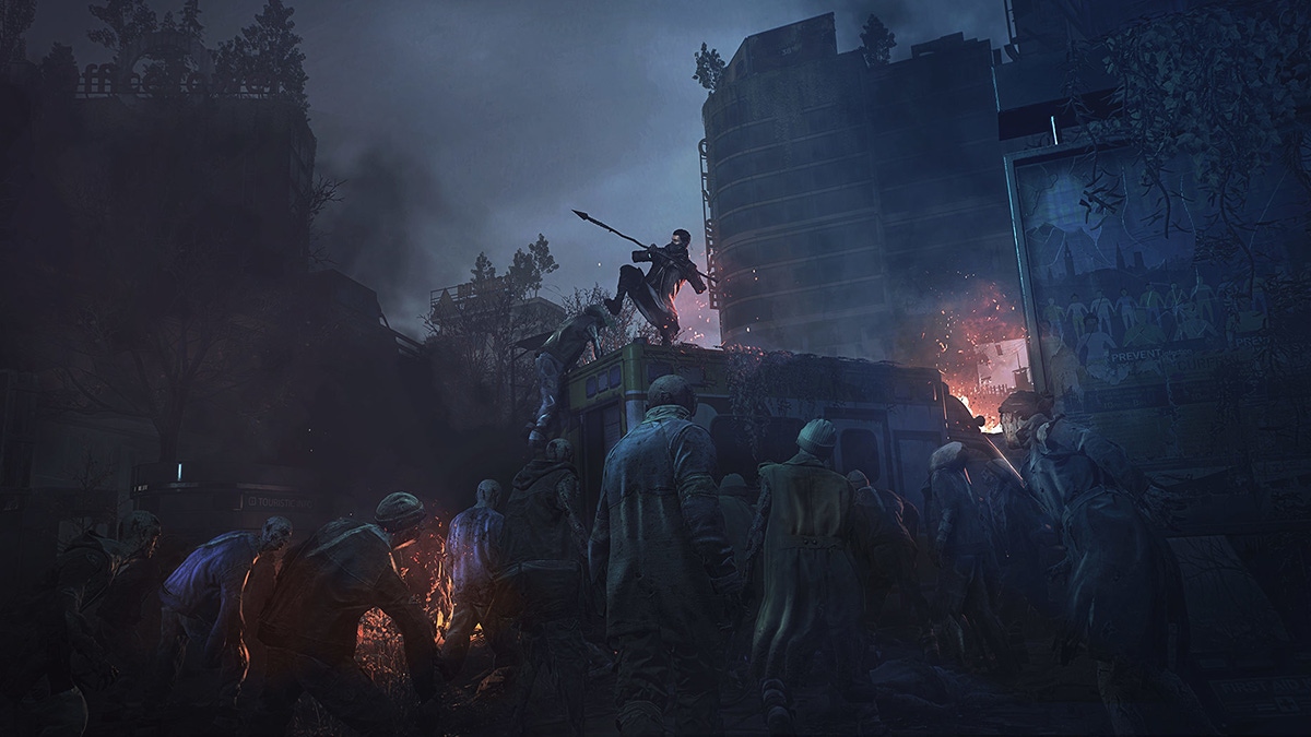 A survivor facing down the undead horde in Dying Light 2 A survivor facing down the undead horde in Dying Light 2