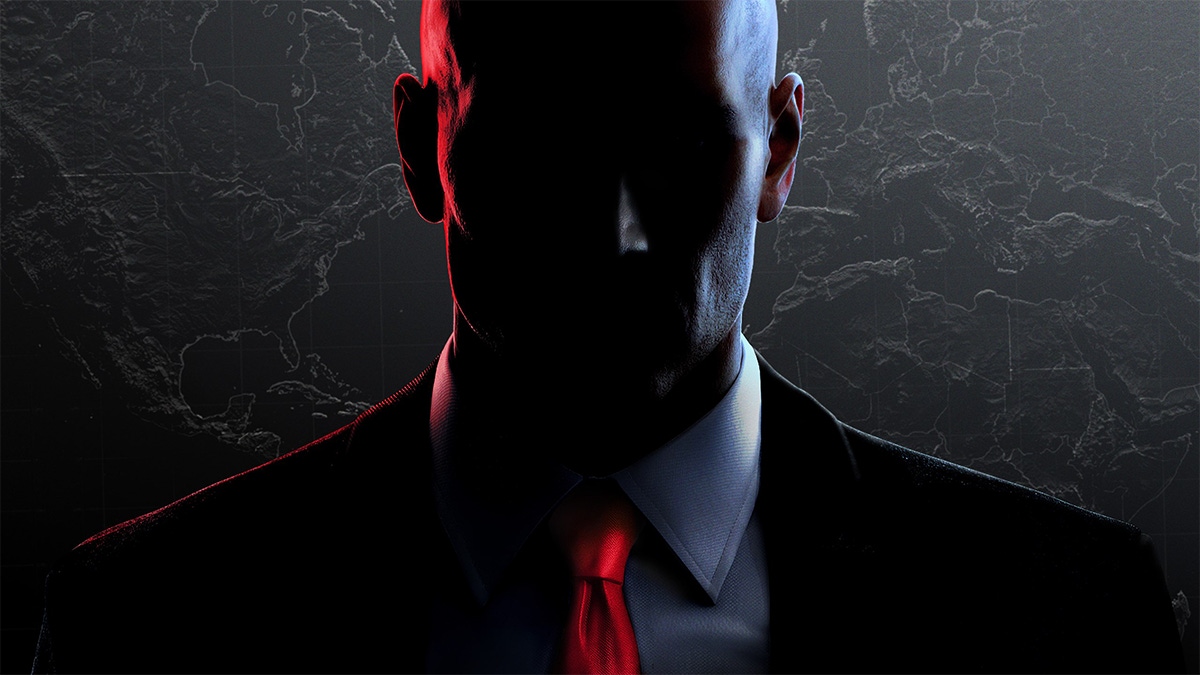 Key Hitman artwork showing Agent 47 emerging from the shadows Key Hitman artwork showing Agent 47 emerging from the shadows