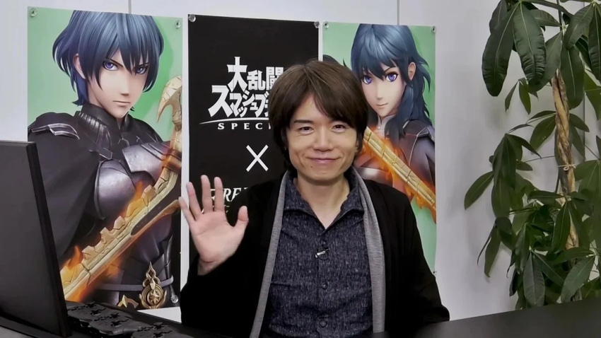 Masahiro Sakurai in the Smash Bros. character reveal video.