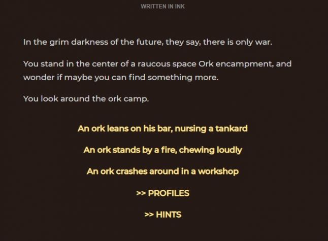 Early screenshot of Orkward