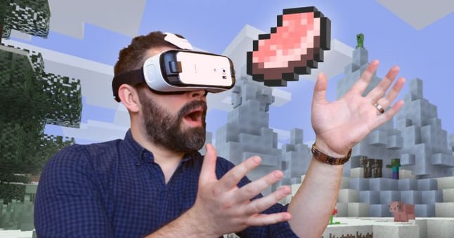 Minecraft now available on Gear VR, with interesting VR design adjustments