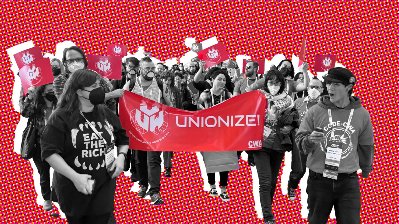 UVW-CWA members stage a rally at GDC 2025  UVW-CWA members stage a rally at GDC 2025