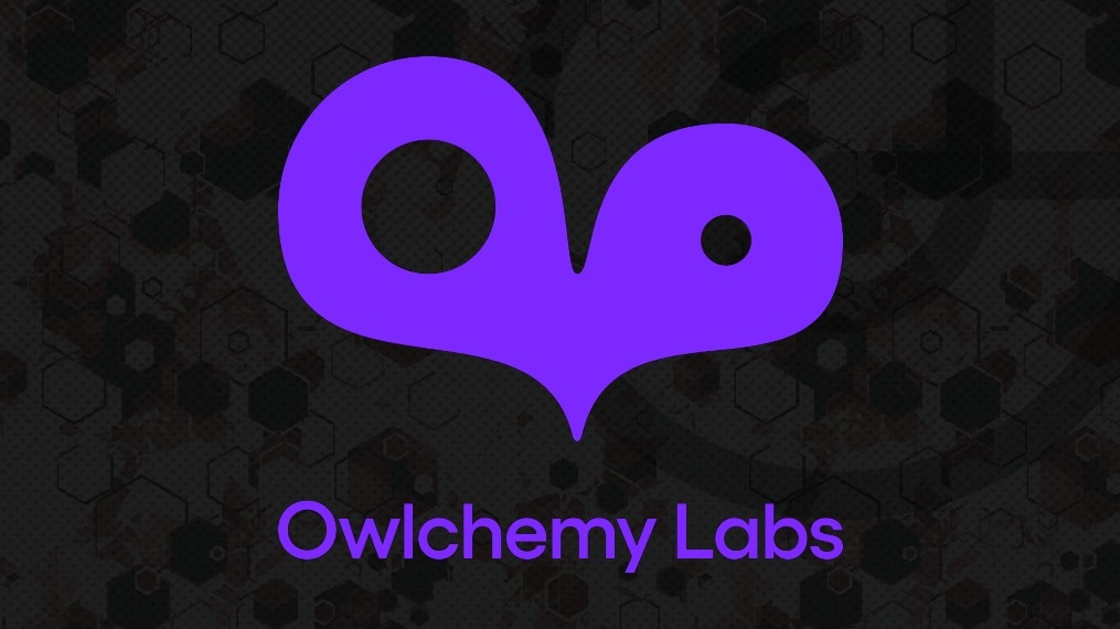 The logo for Owlchemy Labs on a black background. The logo for Owlchemy Labs on a black background.