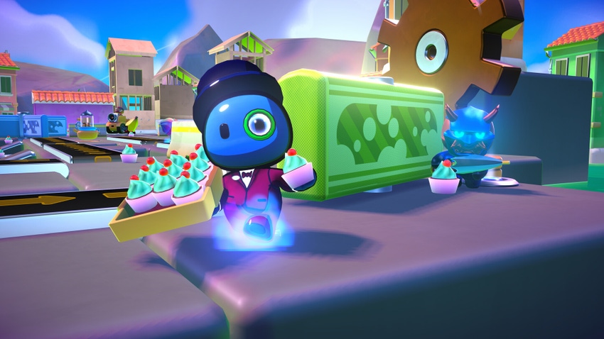 A screenshot from Rumble Club. A cute player character with a monocle and top hat looks at the camera.