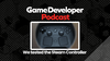 A photo of the Steam Controller by the Game Developer Podcast logo. A photo of the Steam Controller by the Game Developer Podcast logo.